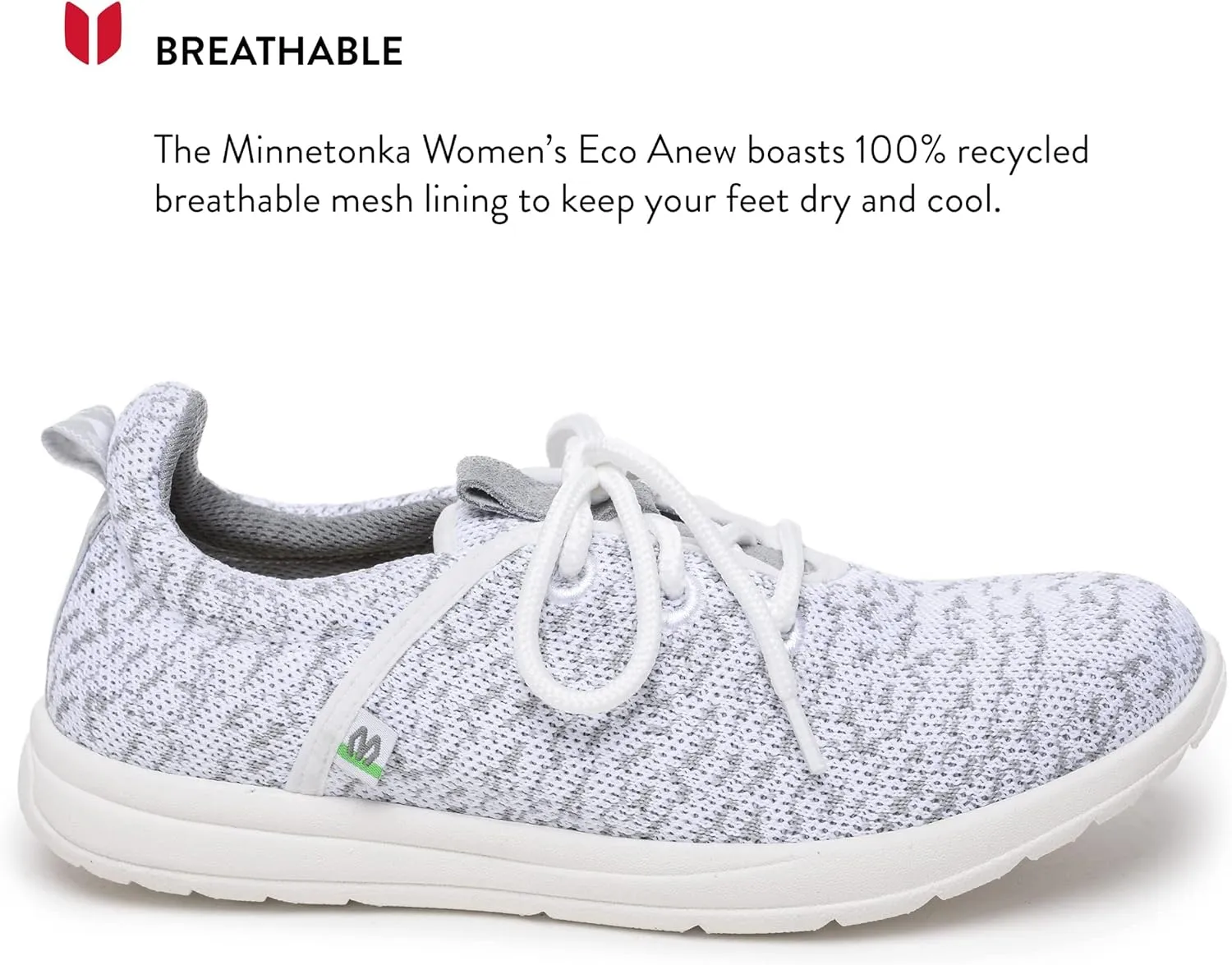 Minnetonka Women’s Ecowise Anew-Knit Casual Sneakers