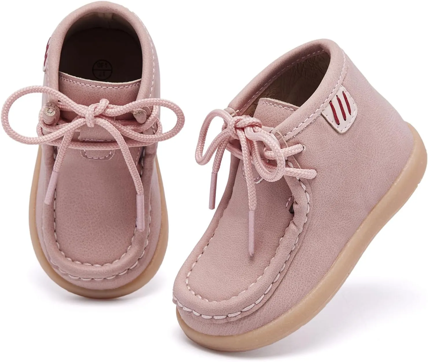 MORENDL Baby Boy & Girl Boots Infant First Walking Shoes Toddler Non-Slip Lace-Up Dress Shoes