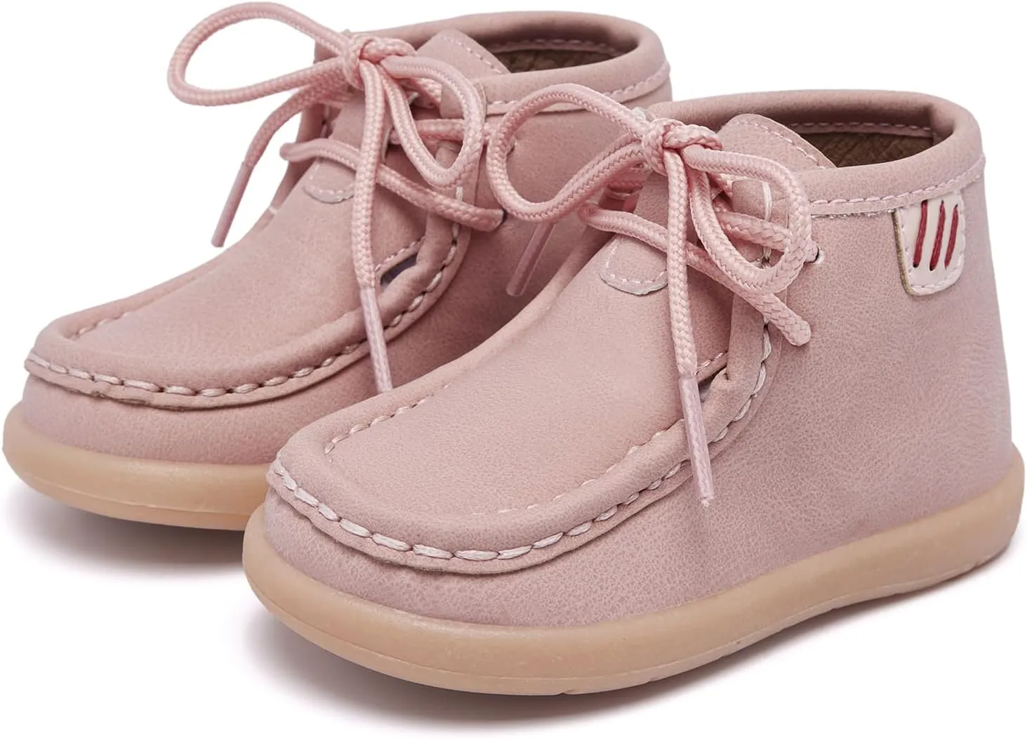 MORENDL Baby Boy & Girl Boots Infant First Walking Shoes Toddler Non-Slip Lace-Up Dress Shoes