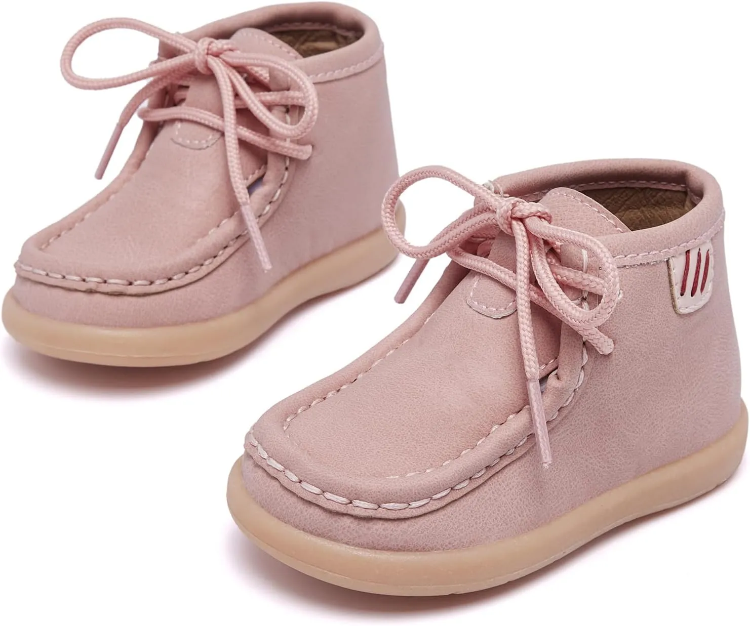 MORENDL Baby Boy & Girl Boots Infant First Walking Shoes Toddler Non-Slip Lace-Up Dress Shoes