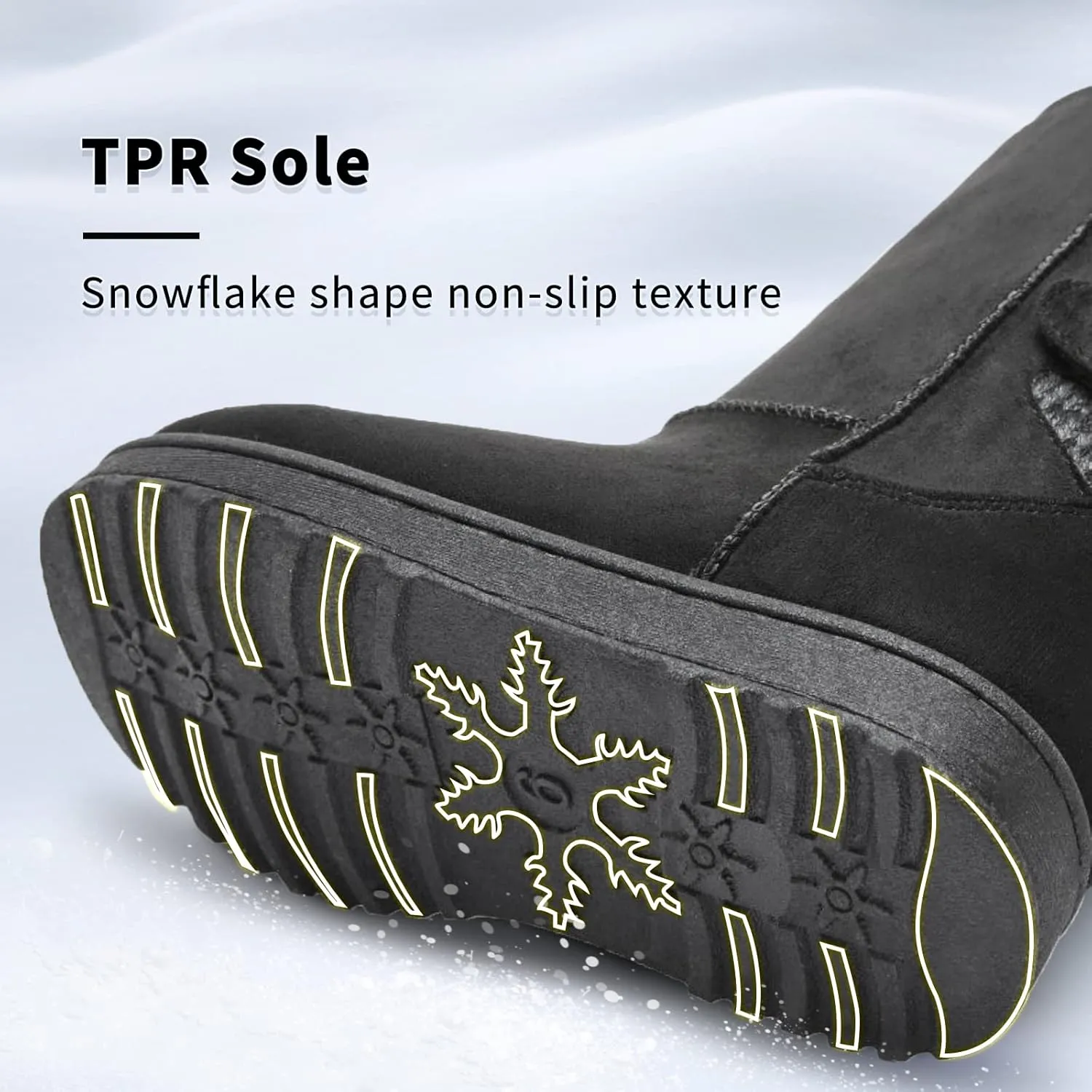 Moudki Womens Winter Boots Mid-calf Snow Boots Fashion Warm Boots for Women Cute Furry Slip On Boots