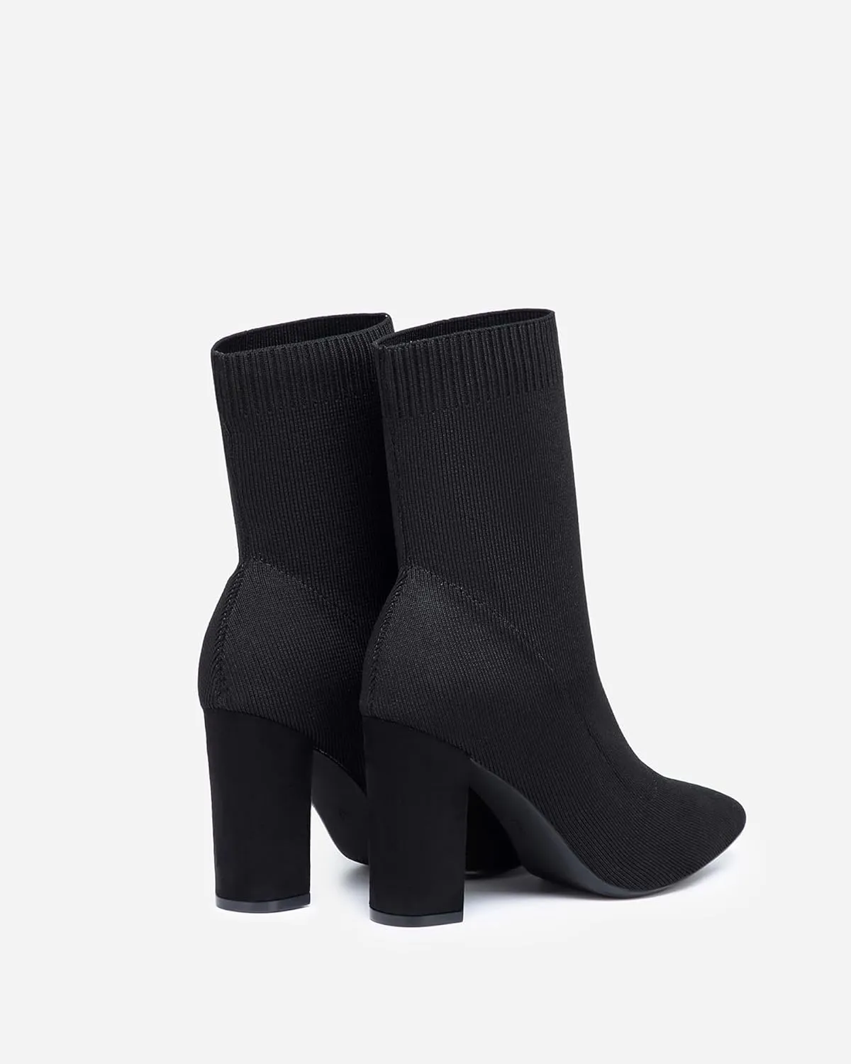 Mousse FIT Women’s Minimalist Pointed Toe Chunky Heeled Ankle Boots