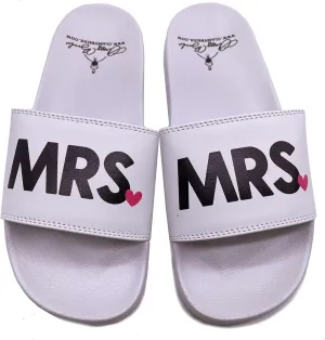 Mrs. Wedding Slides, Bride Sandals, Bride and Groom Slides
