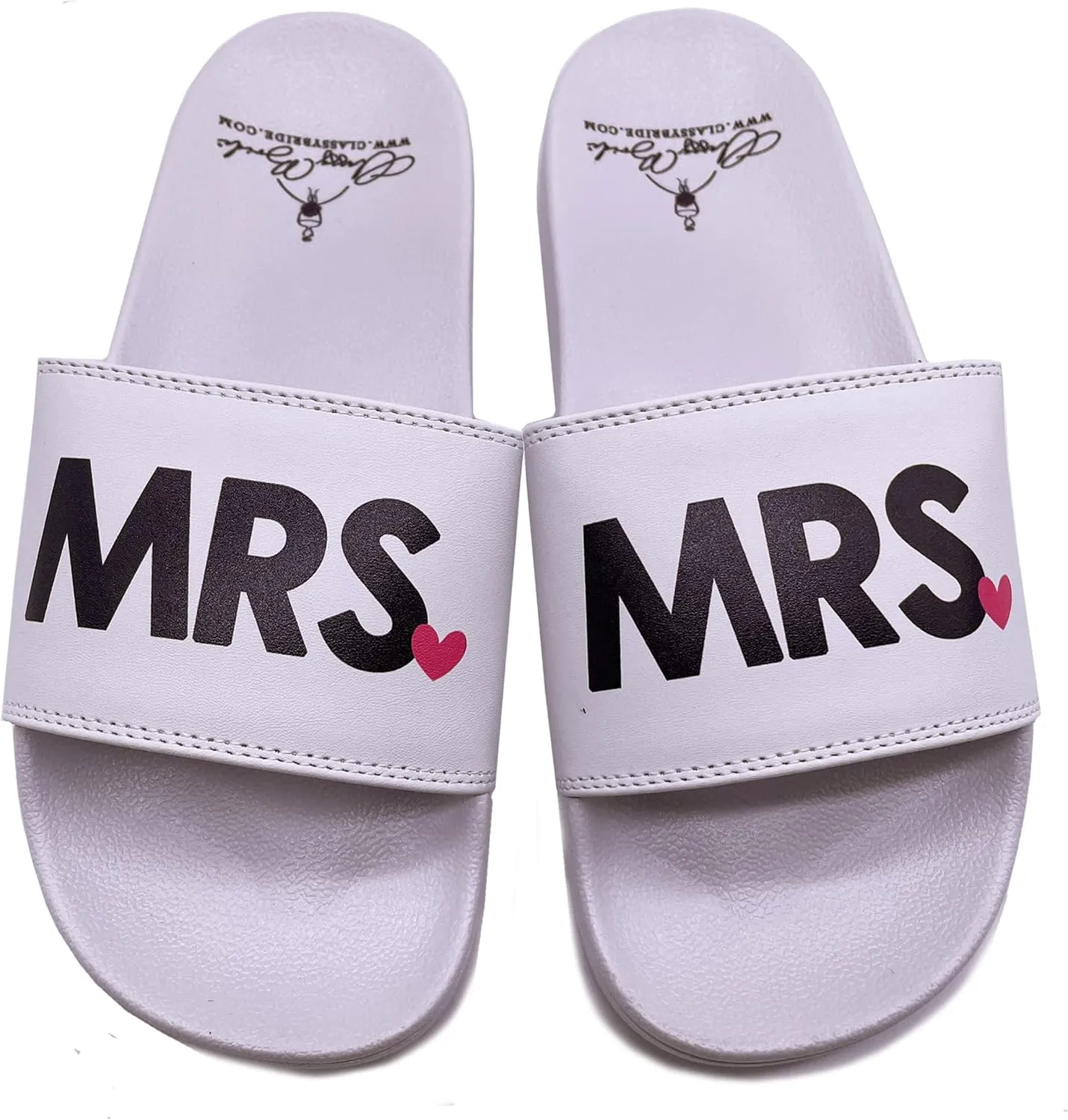 Mrs. Wedding Slides, Bride Sandals, Bride and Groom Slides