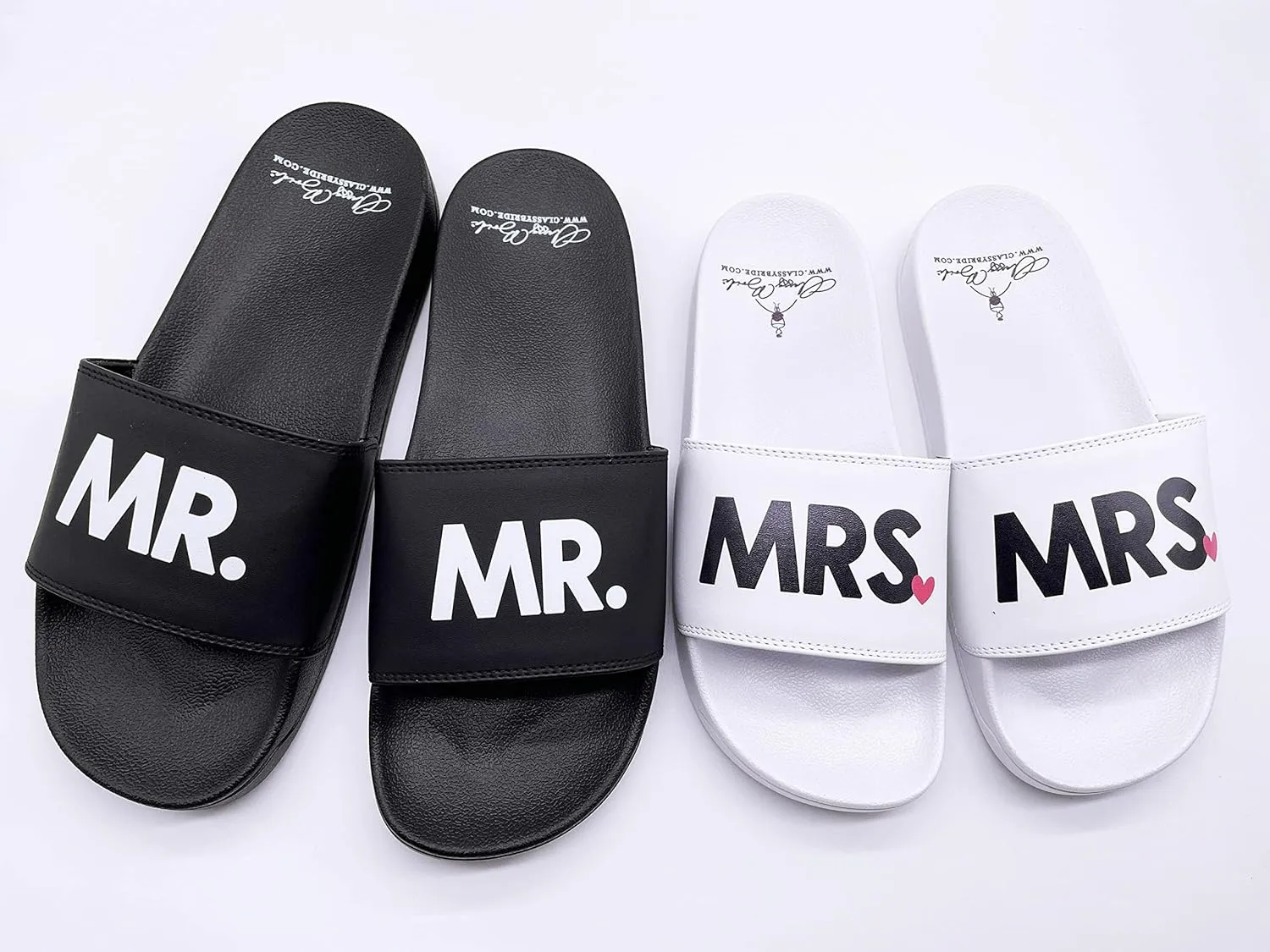 Mrs. Wedding Slides, Bride Sandals, Bride and Groom Slides