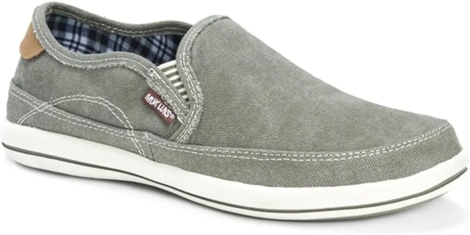 MUK LUKS Men's Otto Shoe-Khaki Green Boat