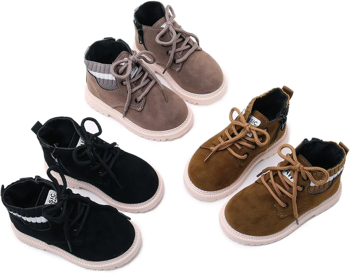 myppgg Toddler Boys Girls Short Boots Kids Outdoor Waterproof Hiking Ankle Booties Non-Slip Baby Snow Boots