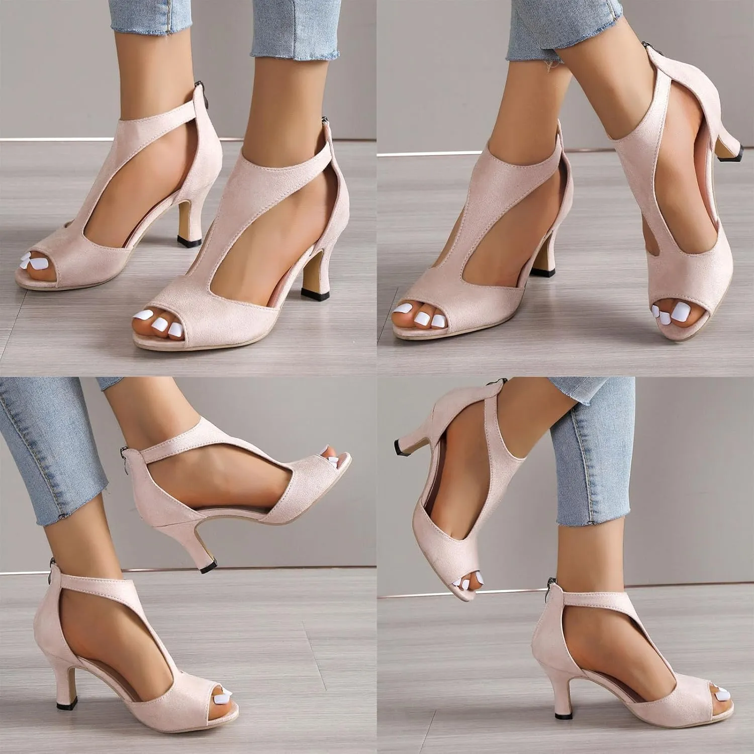 Nevriz Orthopedic High Heels for Women, Comfoheels Orthopedic High Heels, Dressy Pumps Outdoor Shoes, Open Toe Sandals
