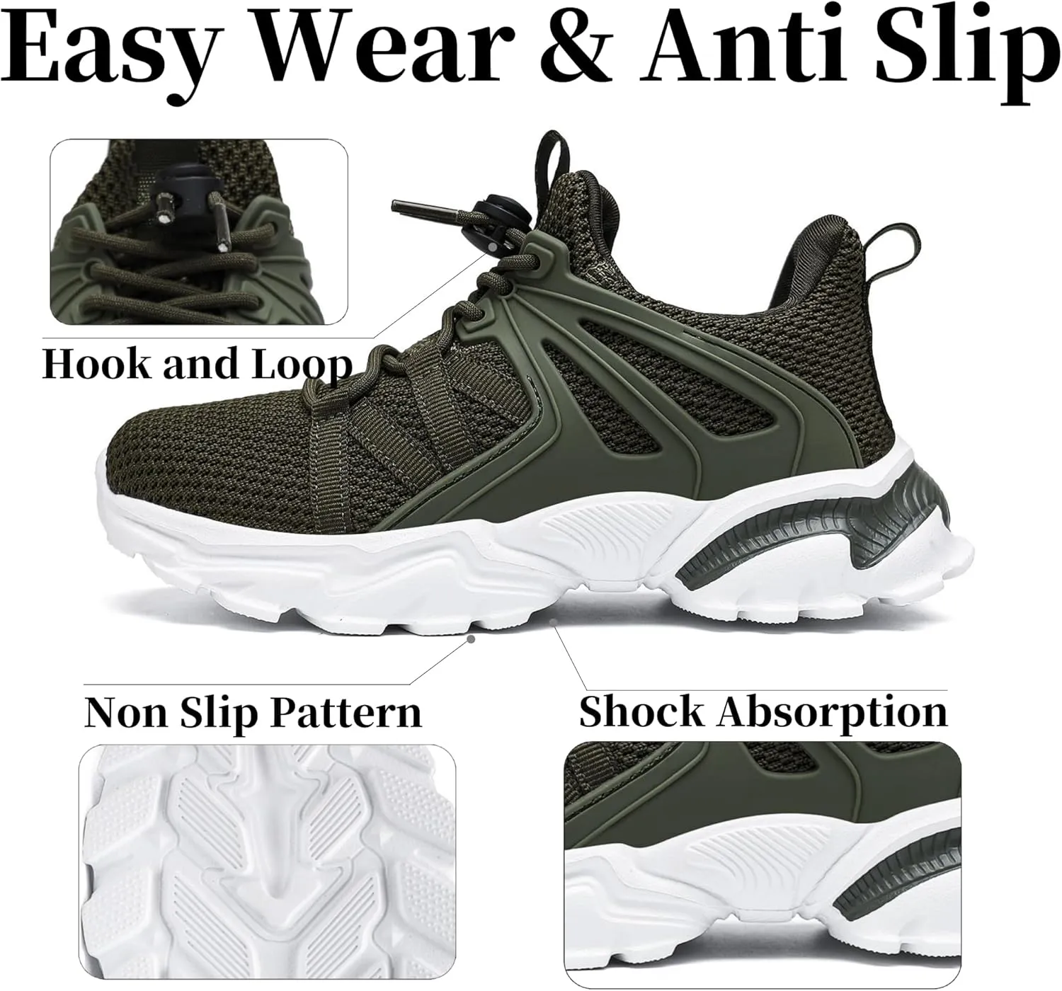 Nihaoya Boys Girls Sneakers Kids Tennis Shoes Lightweight Breathable Mesh Walking Running Shoe for Toddler/Little Kid/Big Kid