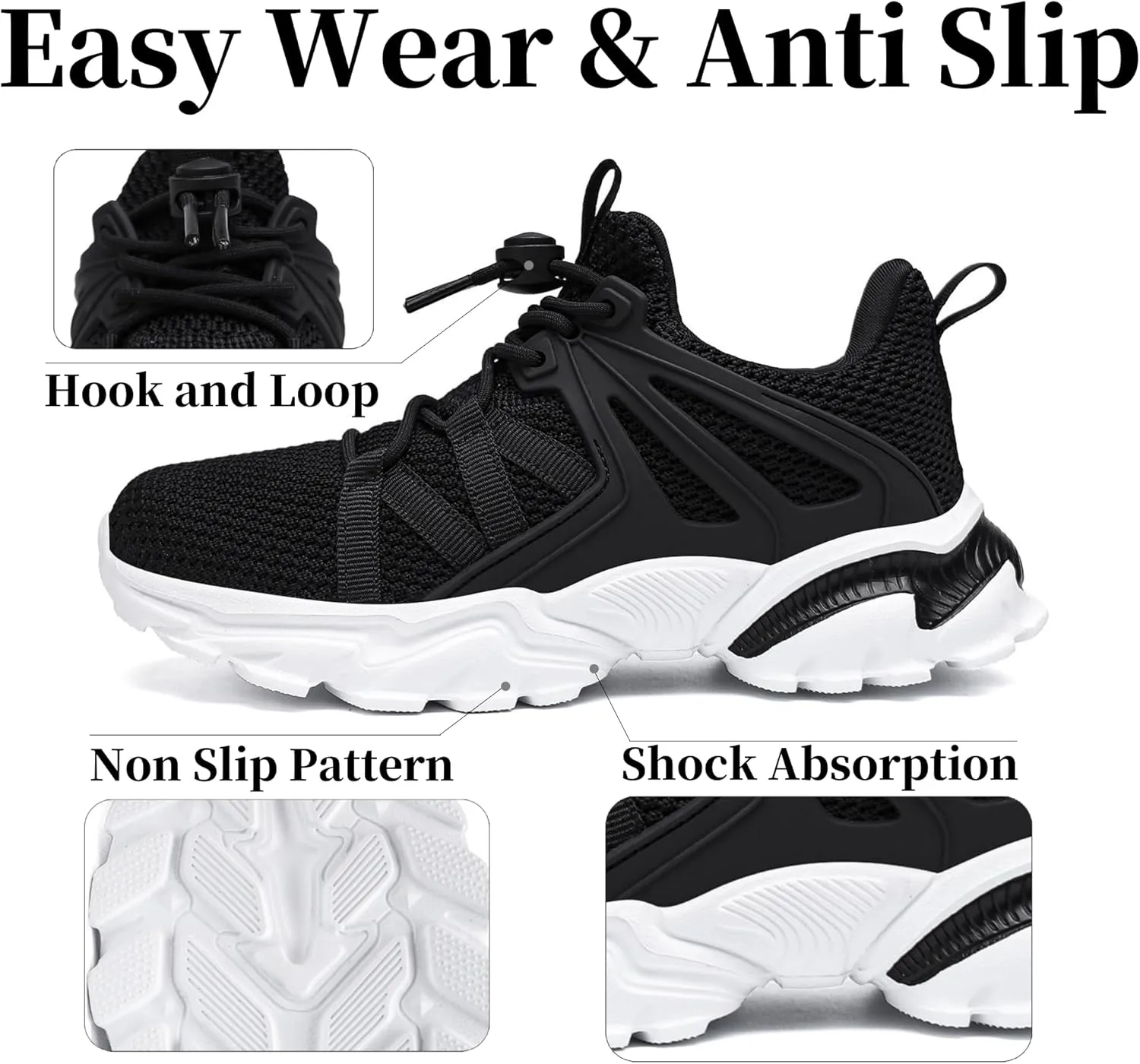 Nihaoya Boys Girls Sneakers Kids Tennis Shoes Lightweight Breathable Mesh Walking Running Shoe for Toddler/Little Kid/Big Kid