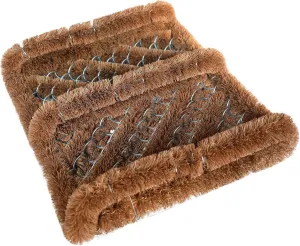NINAMAR Natural Coir Boot Scraper Door Mat - 13 x 12 inch - 2 Pack