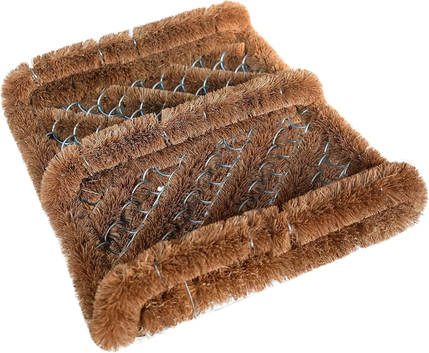 NINAMAR Natural Coir Boot Scraper Door Mat - 13 x 12 inch - 2 Pack