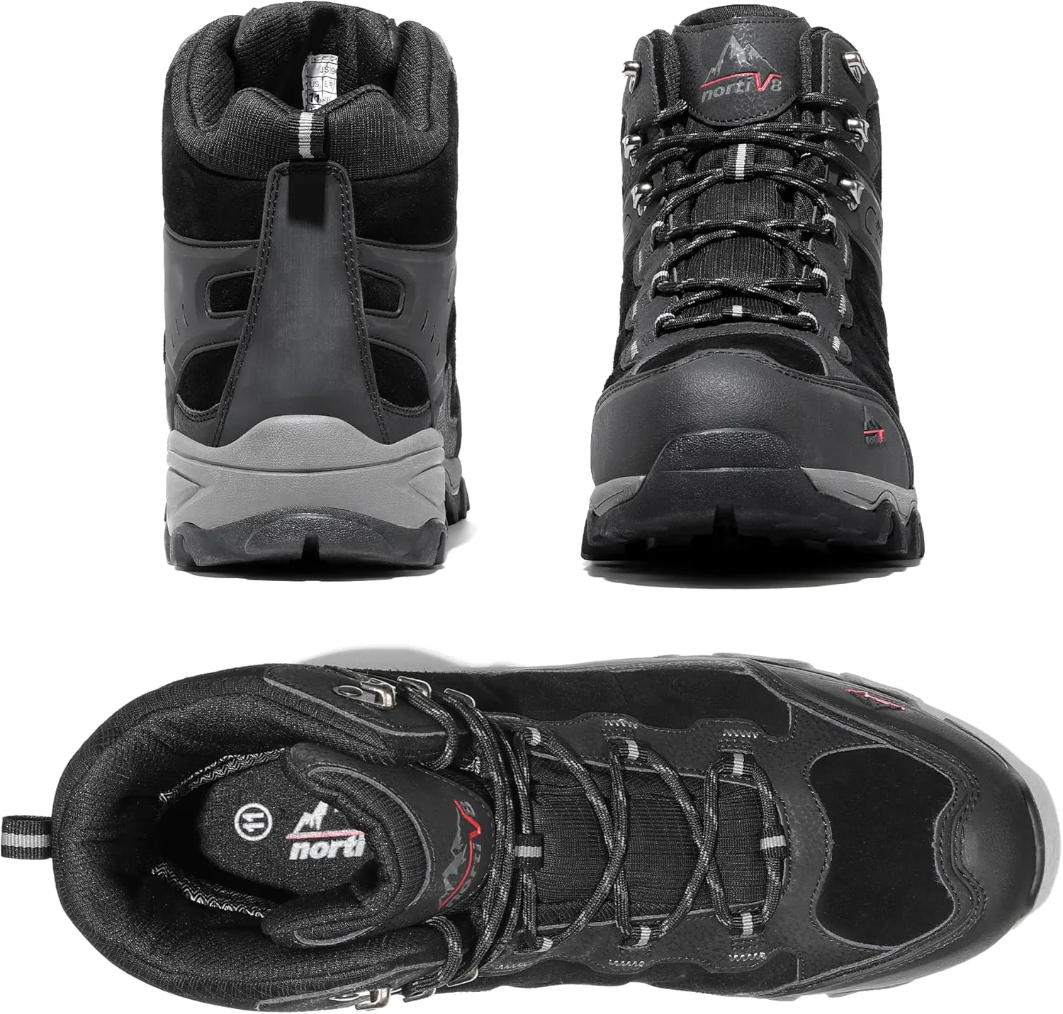 NORTIV 8 Men's Waterproof Hiking Boots Outdoor Mid Trekking Lightweight Mountaineering Shoes Paladin