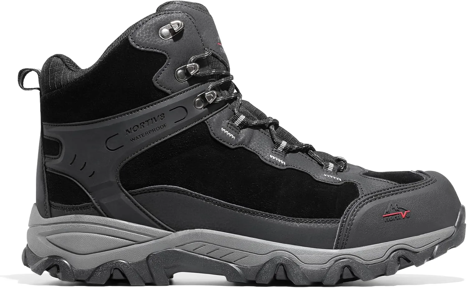 NORTIV 8 Men's Waterproof Hiking Boots Outdoor Mid Trekking Lightweight Mountaineering Shoes Paladin