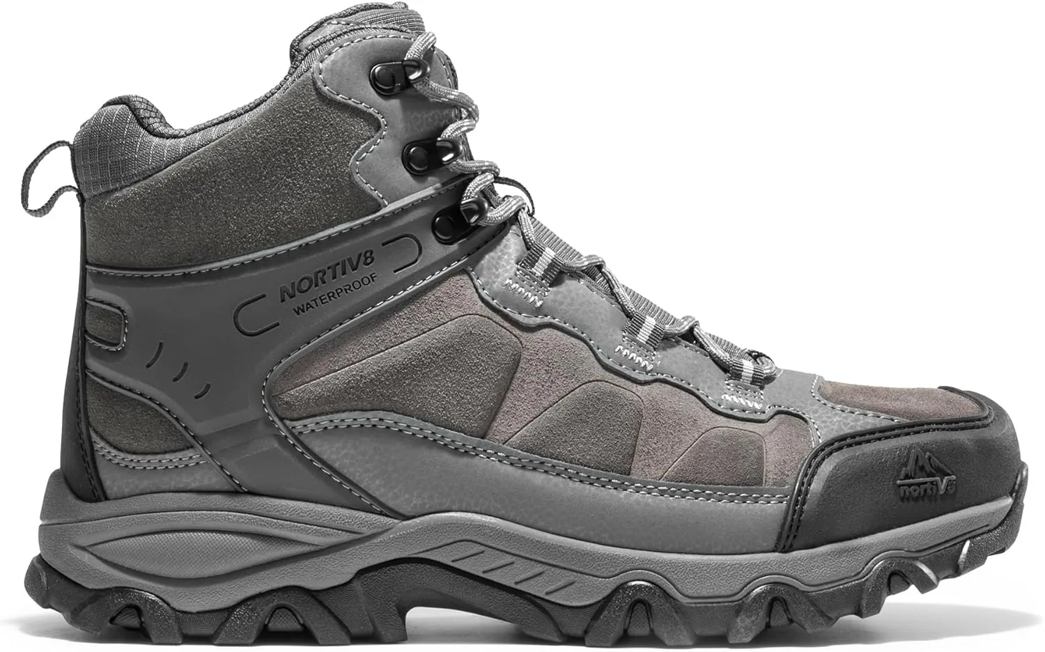 NORTIV 8 Men's Waterproof Hiking Boots Outdoor Mid Trekking Lightweight Mountaineering Shoes Paladin