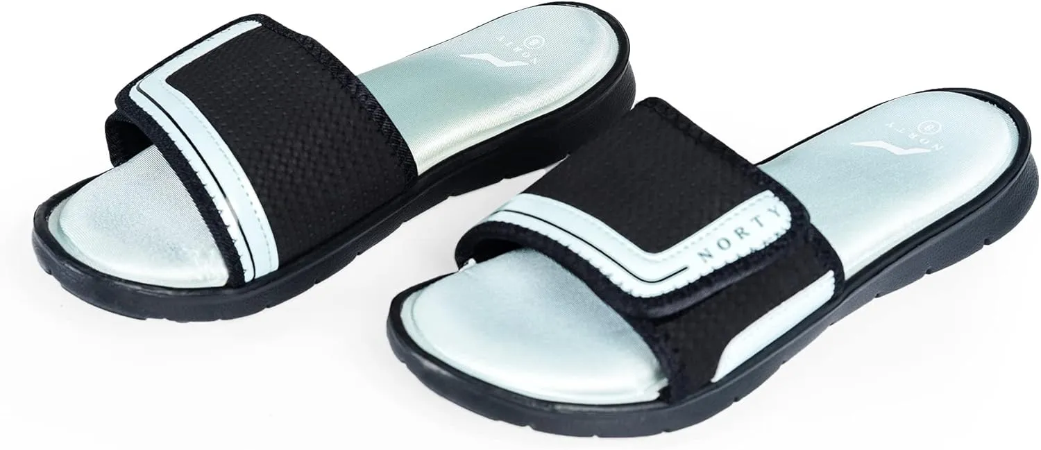 NORTY - Womens Memory Foam Footbed Sandals - Beach, Pool, Shower - Runs 1 Size Small
