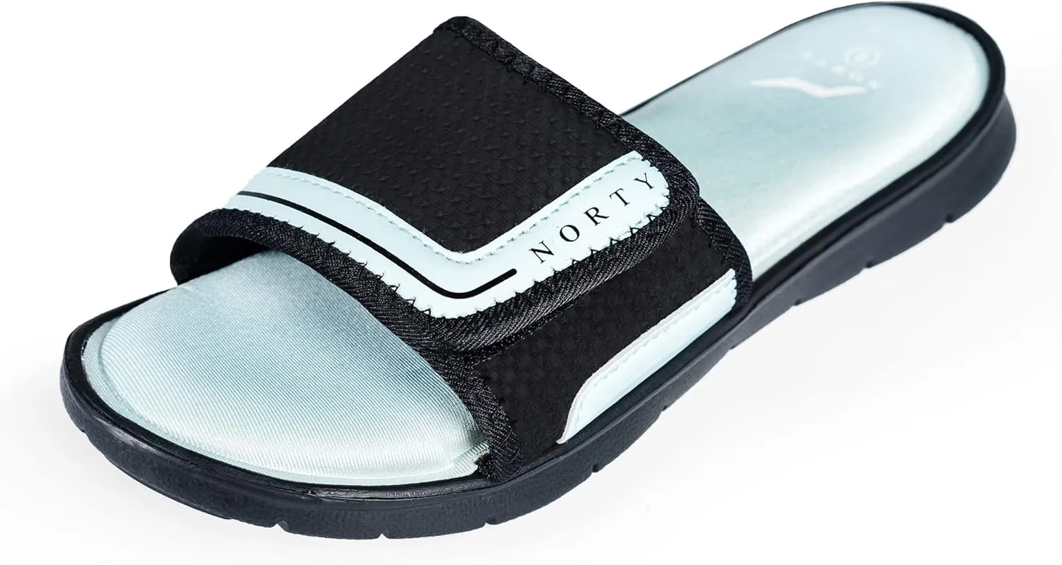 NORTY - Womens Memory Foam Footbed Sandals - Beach, Pool, Shower - Runs 1 Size Small