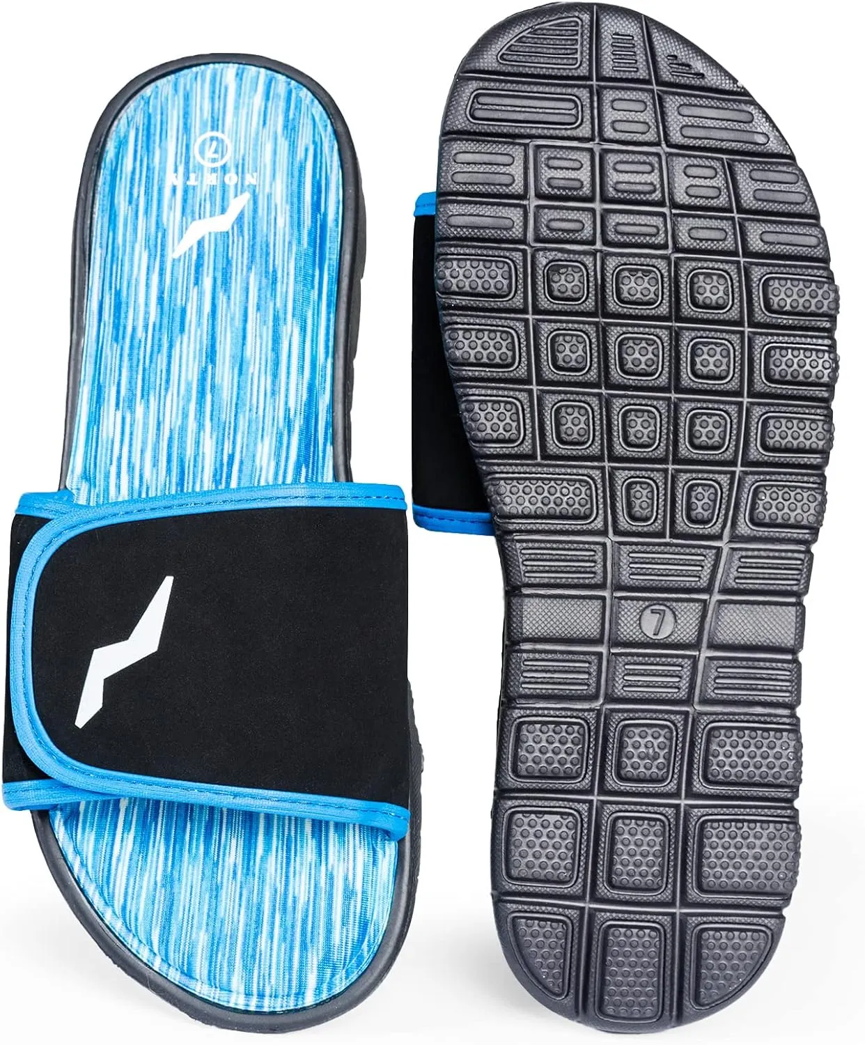 NORTY - Womens Memory Foam Footbed Sandals - Beach, Pool, Shower - Runs 1 Size Small