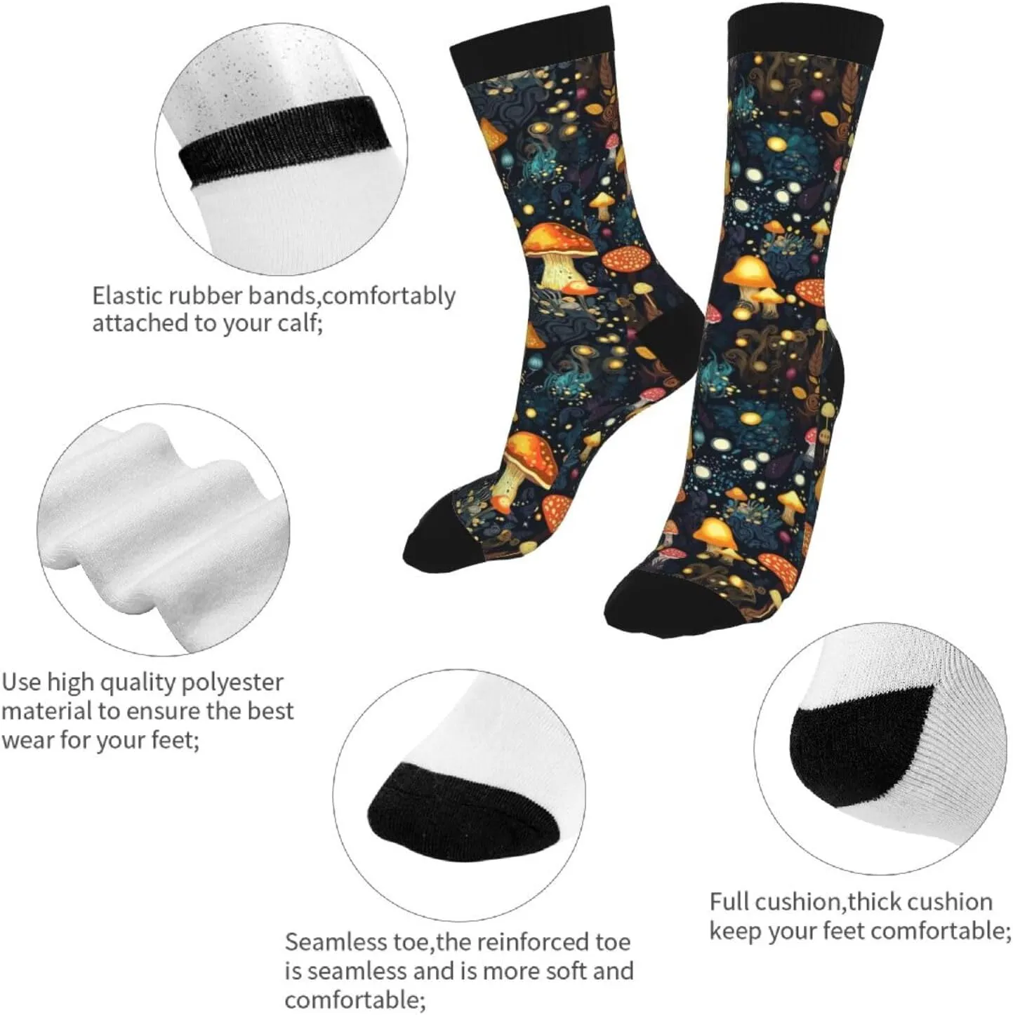 Novelty Fun Crew Socks Fashion Comfortable Men And Women Crazy Dress Socks