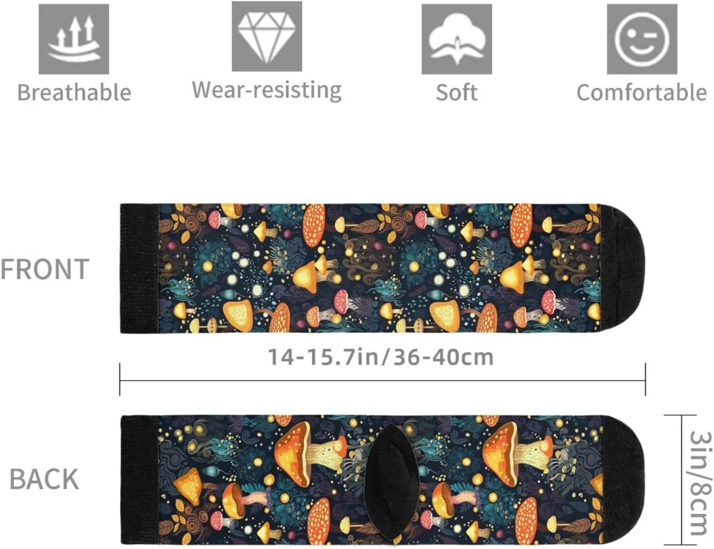 Novelty Fun Crew Socks Fashion Comfortable Men And Women Crazy Dress Socks
