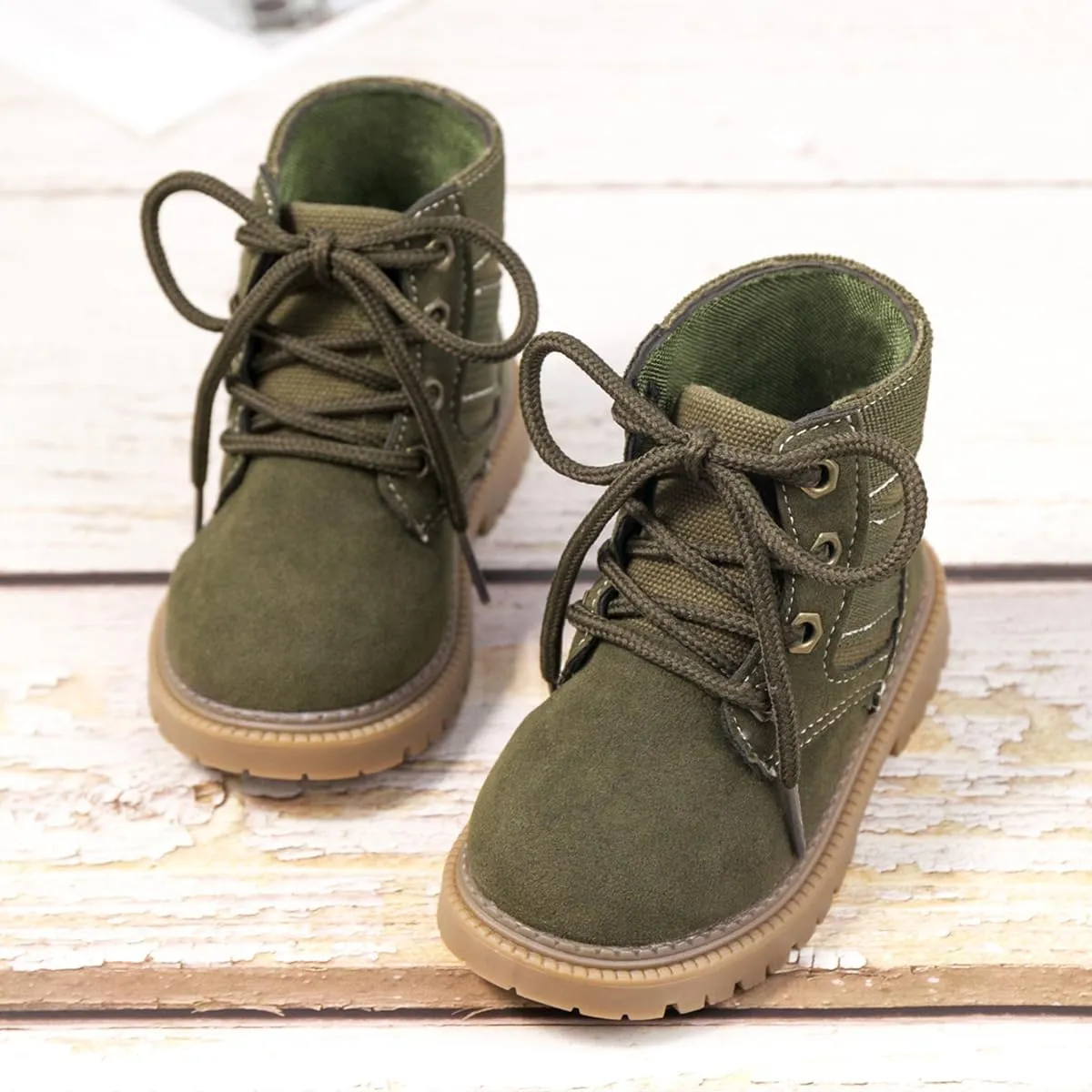 Oamico Toddler Boys Girls Hiking Boots Little Kid Work Boots Outdoor Non Slip Lace Up Winter Snow Ankle Boots