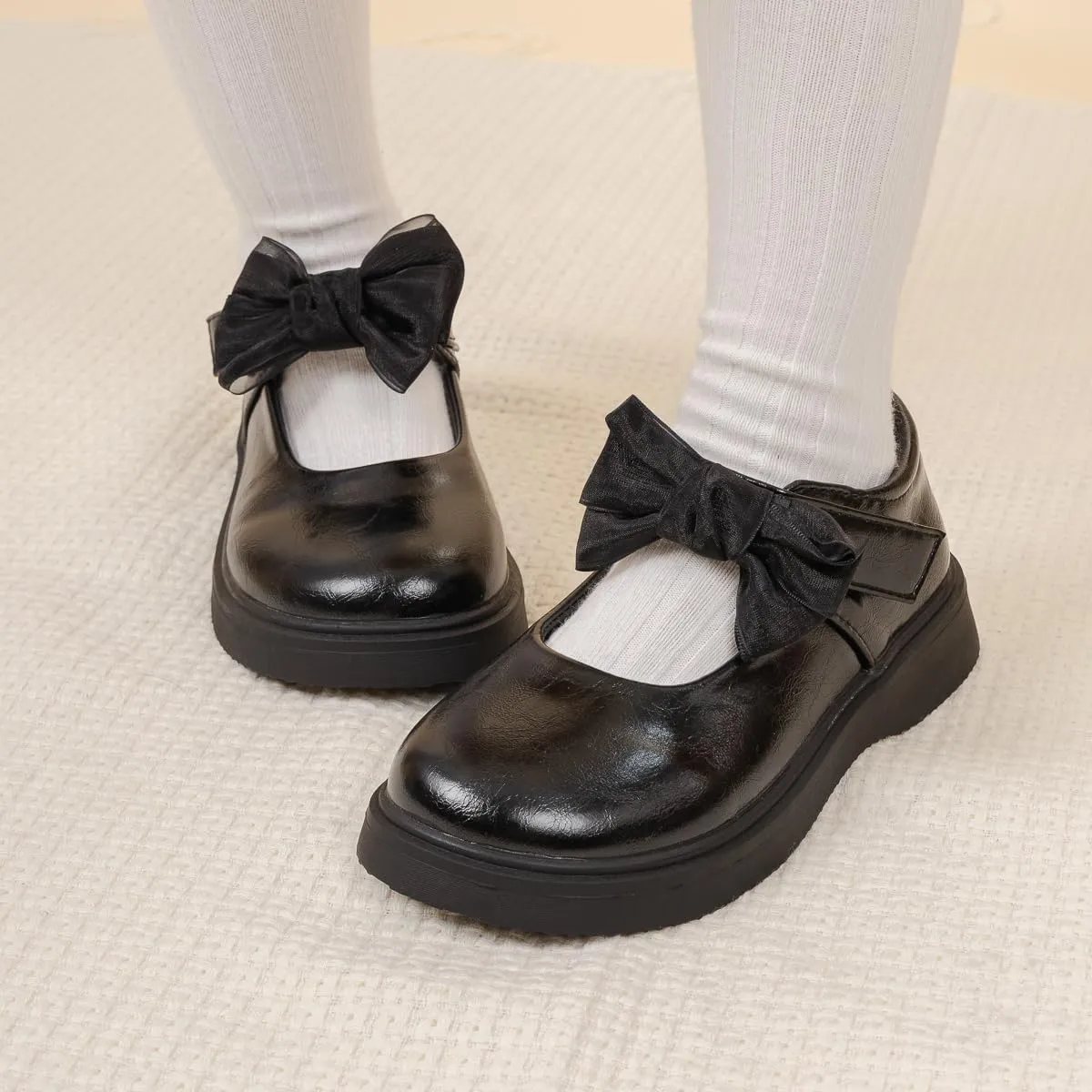 Oamico Toddler Girls Dress Shoes Loafers School Uniform Mary Jane Flats Thick Non-Slip Sole Casual Shoe (Toddler/Little Kids)