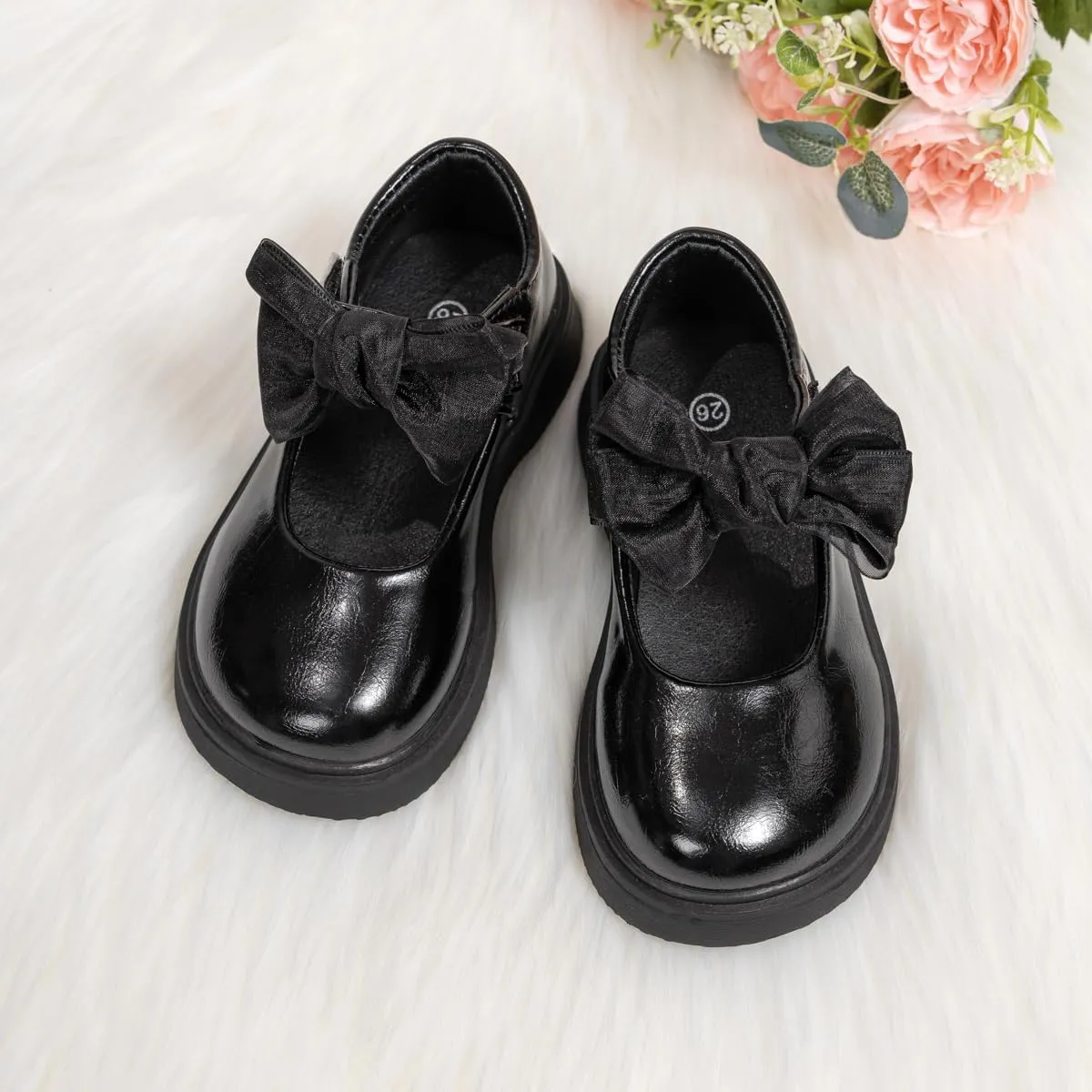 Oamico Toddler Girls Dress Shoes Loafers School Uniform Mary Jane Flats Thick Non-Slip Sole Casual Shoe (Toddler/Little Kids)