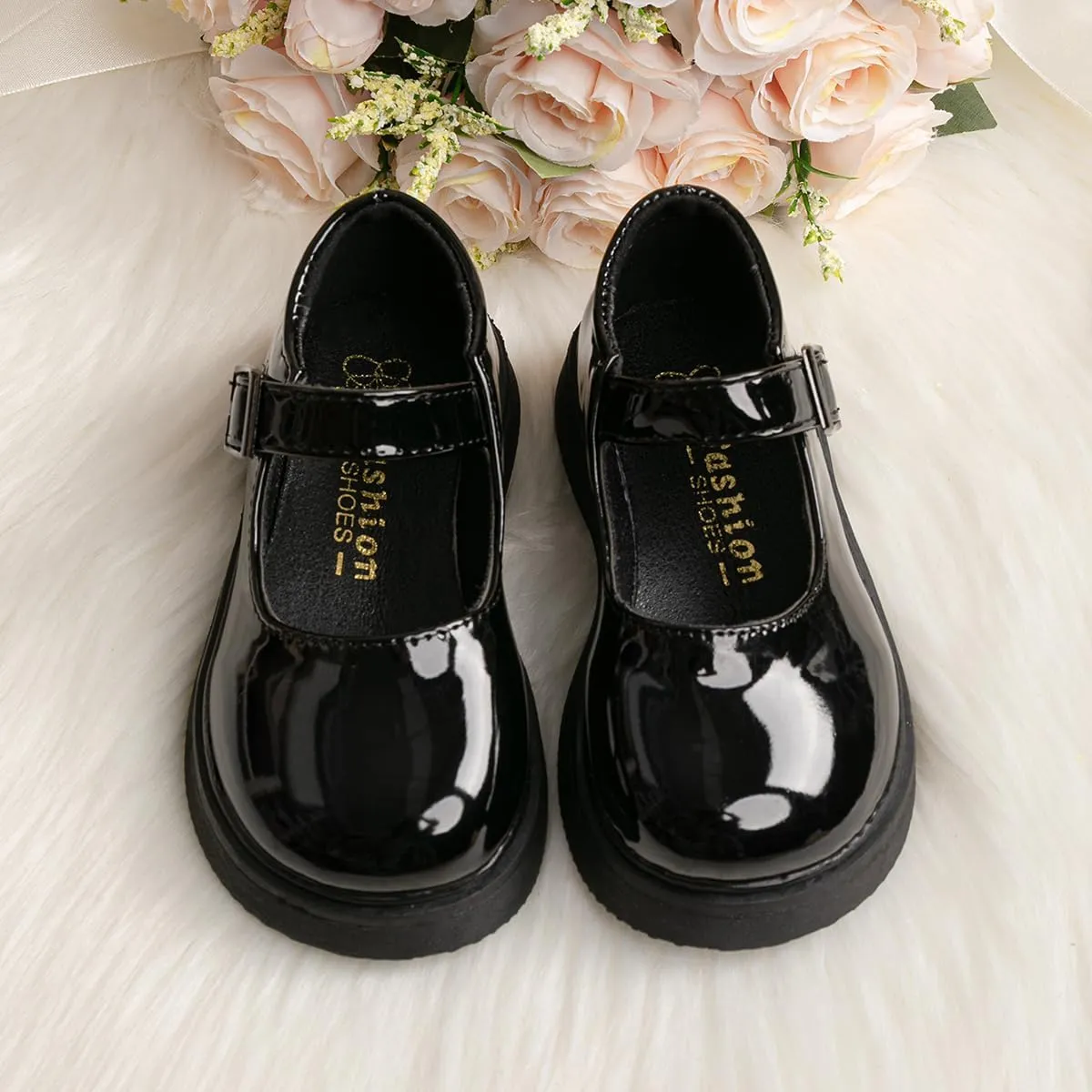 Oamico Toddler Girls Dress Shoes Loafers School Uniform Mary Jane Flats Thick Non-Slip Sole Casual Shoe (Toddler/Little Kids)