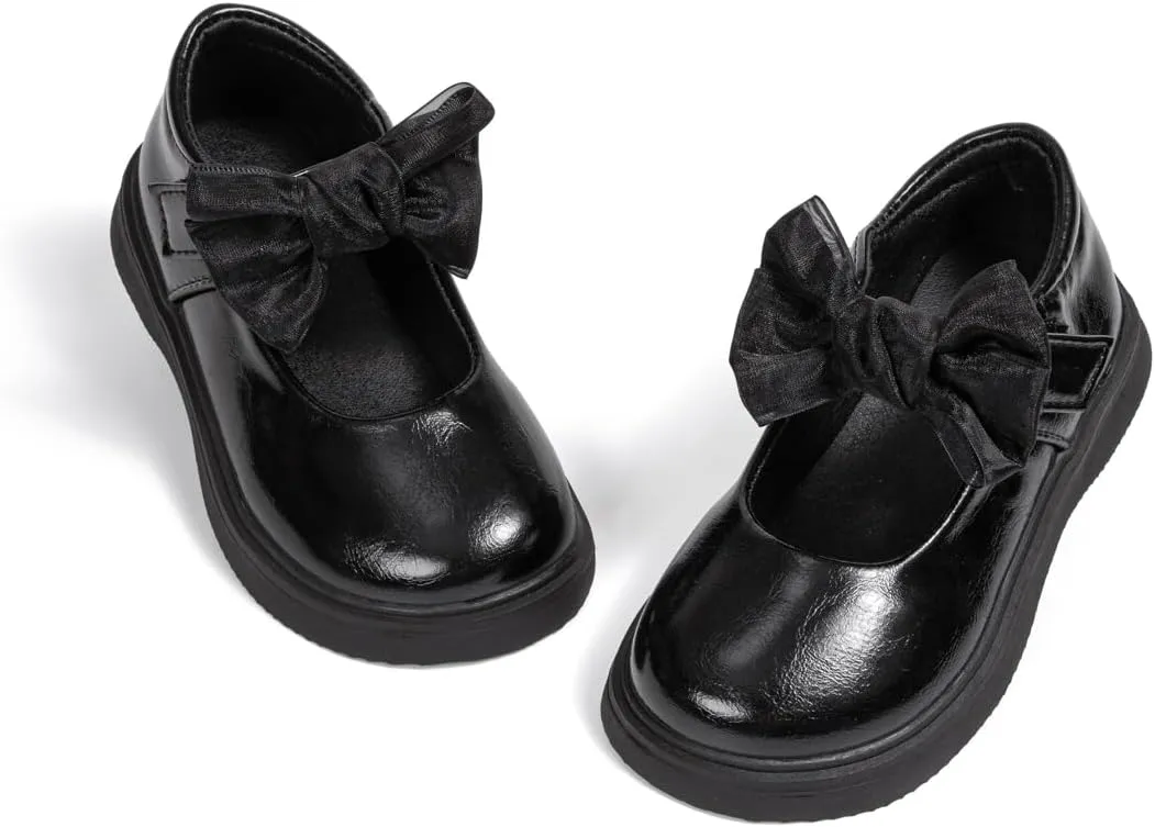 Oamico Toddler Girls Dress Shoes Loafers School Uniform Mary Jane Flats Thick Non-Slip Sole Casual Shoe (Toddler/Little Kids)