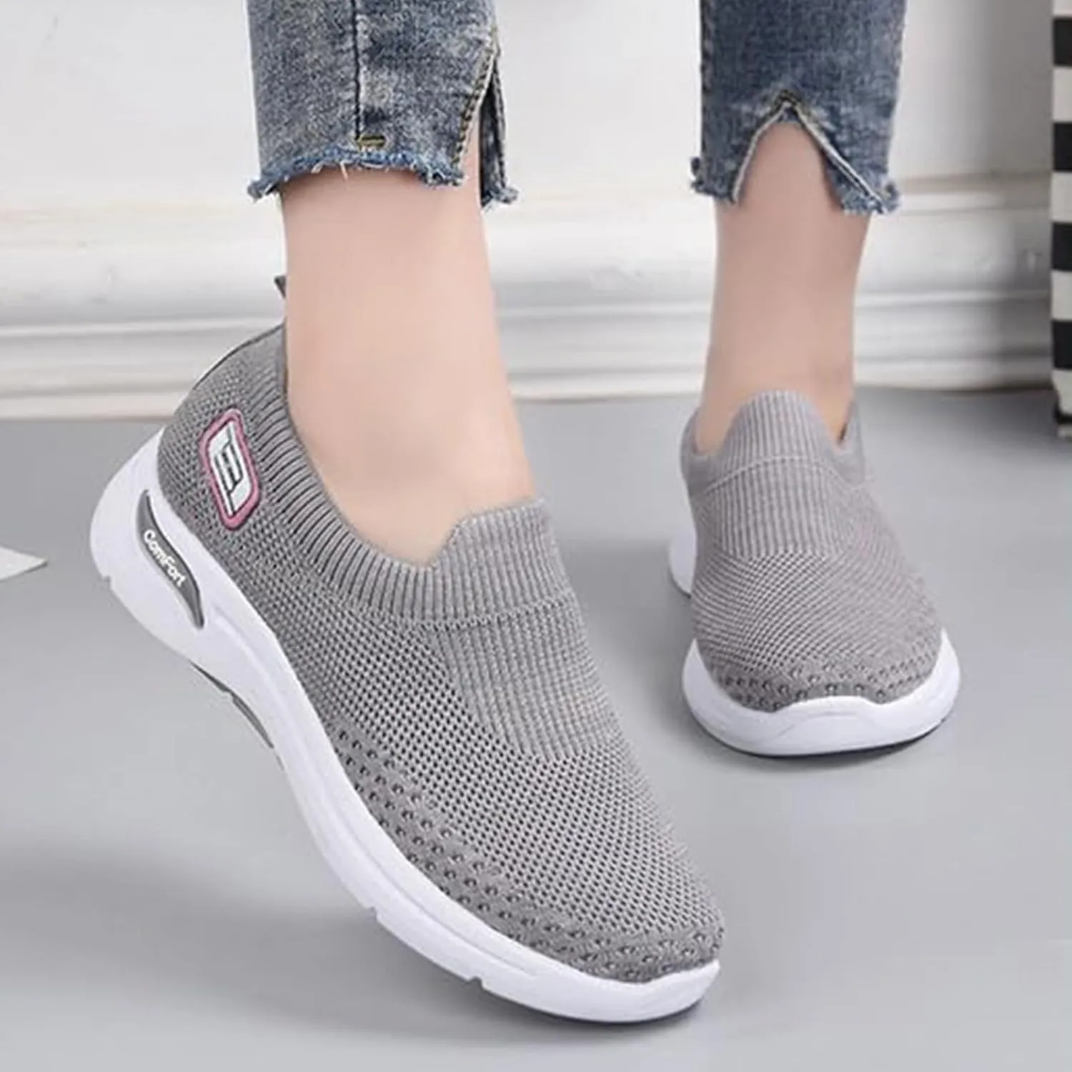 Orthopedic Sneakers for Women Lightweight Breathable Non Slip Walking Shoes with Arch Support Summer Comfortable Platform Chunky Cushioned Sport Sneaker