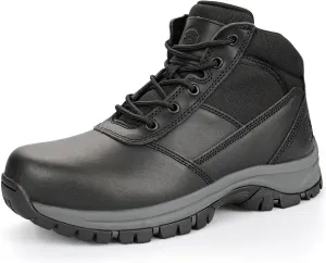 OUXX Mens Work Boots, Side Zipper, Steel Toe Shoes, Anti-Slip Rubber Sole, Puncture-Proof(OX2518)