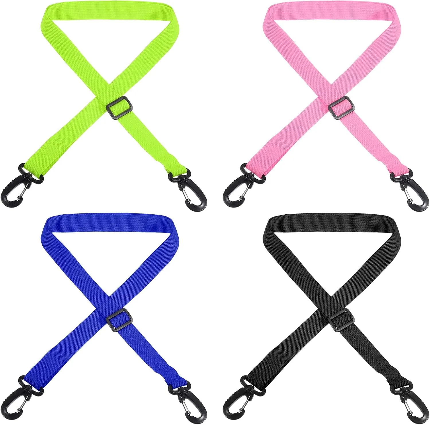 PATIKIL Ski Boot Carrier Strap, 4 Pack Snowboard Boots Carrying Strap Adjustable Shoulder Sling for Ski Boots, Ice Skates, Black, Blue, Pink, Light Green