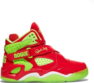 PATRICK EWING ATHLETICS ROGUE Red/Gecko/White CHRISTMAS - Limited Edition I Love NY x Ewing Big Apple Holiday Sneakers with Glossy Patent Leather and Festive Design