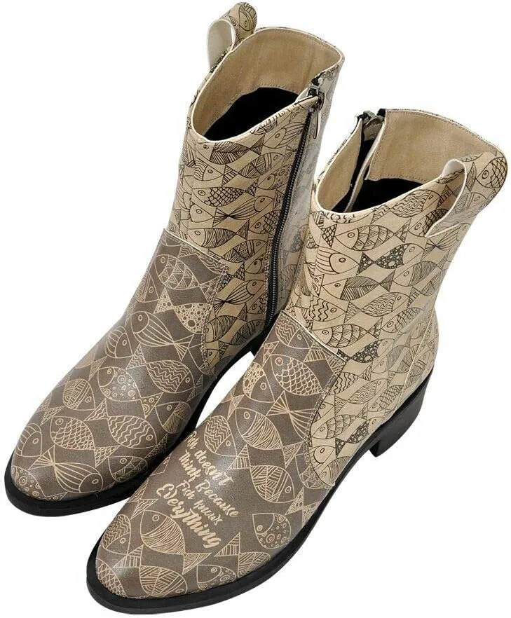Personalize Your Life WestBoots - Zippered Lace Up Women Boots - Mid Calf - Chic, Elegant and Casual Style - Vegan, Environmentally Friendly and Handmade - Breathable Design
