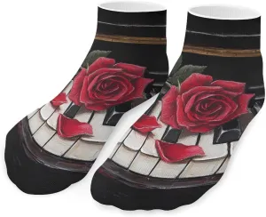 Piano And Rose Low Cut Ankle Socks Casual Liner Sock Pack Non Slip Invisible For Men Women