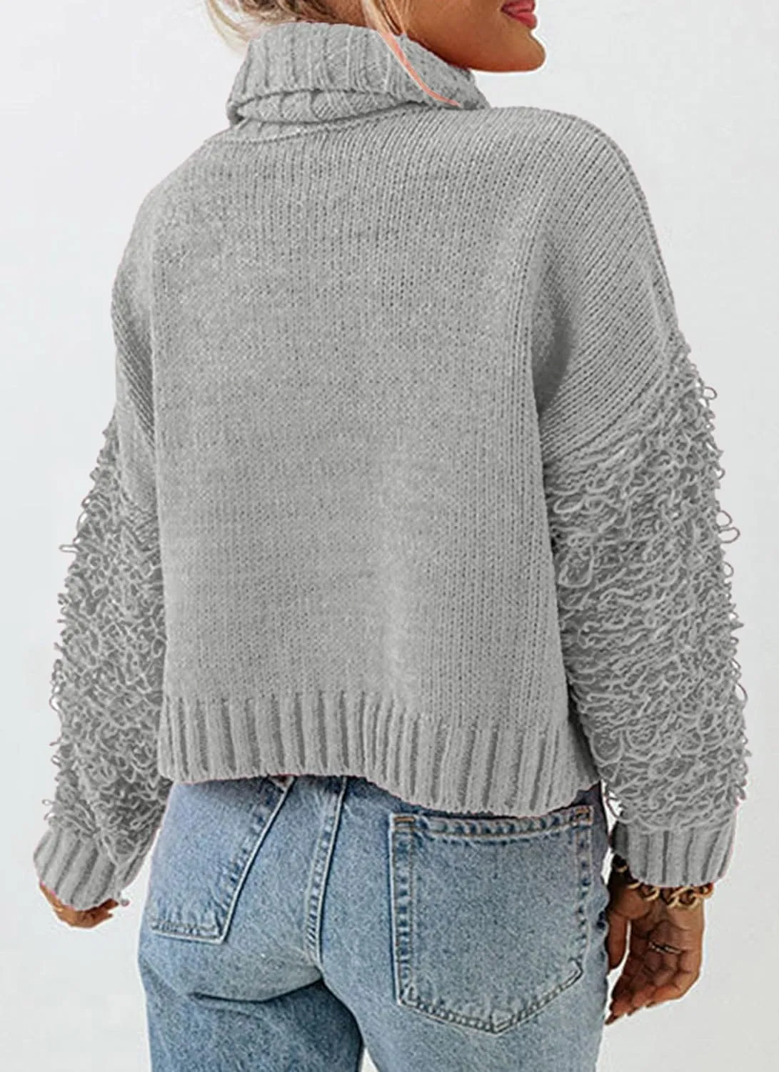 PRETTYGARDEN Womens Fall Turtleneck Sweaters Casual Long Sleeve Pullover Ribbed Knit Sweater Top Blouse