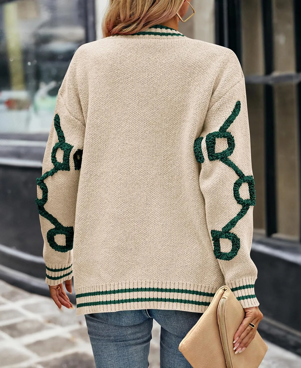 PRETTYGARDEN Women's Spring Fall Chunky Knit Cardigan Sweaters Casual Open Front Button Up Winter Coats Outerwear