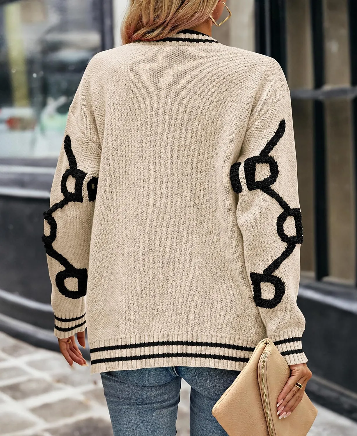 PRETTYGARDEN Women's Spring Fall Chunky Knit Cardigan Sweaters Casual Open Front Button Up Winter Coats Outerwear