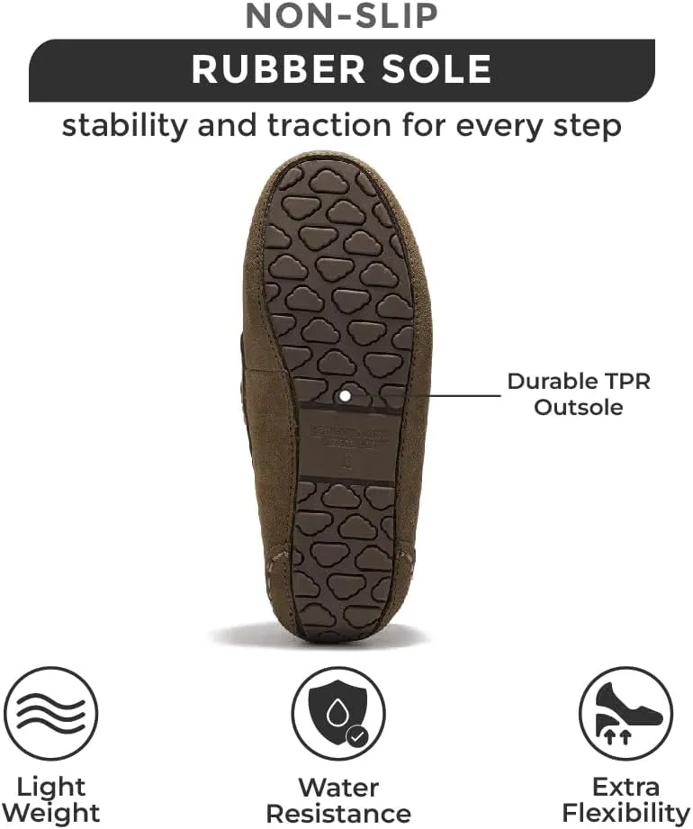Project Cloud Genuine Suede Loafers for Women - Comfortable Outdoor Slippers for Women Footwear with Memory Foam - Womens Slippers - Stylish Womens Moccasin (Cathi)