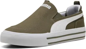 PUMA Men's Court Classic Vulc Slip On Shoes, White, 11.5