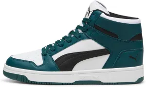 PUMA Men's Rebound Layup Mid Shoes Sneaker, Dark Myrtle-Black-White, 10