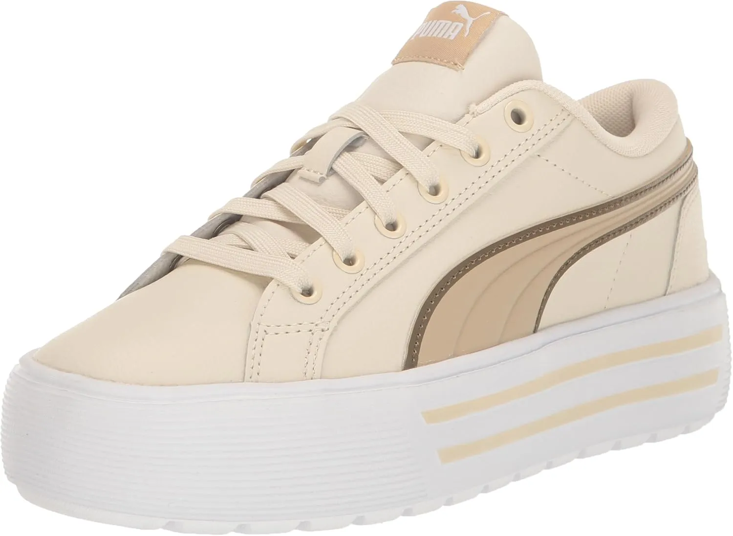 PUMA Women's Kaia 2.0 Mid Shoes, White-ICY Blue-Electric Blush, 11
