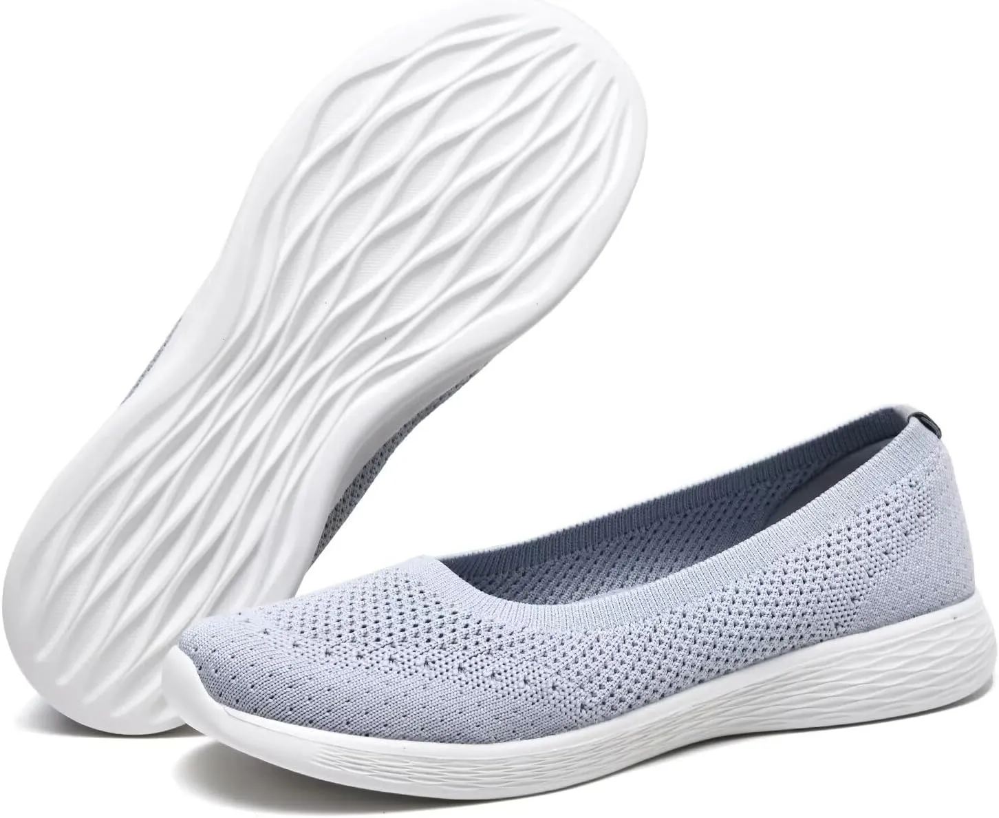 Puxowe Women's Shoes for Women Round Toe Slip on Women's Walking Flat Shoes Memory Foam Shoes Mesh Casual Nurse Sneakers Dress Shoes