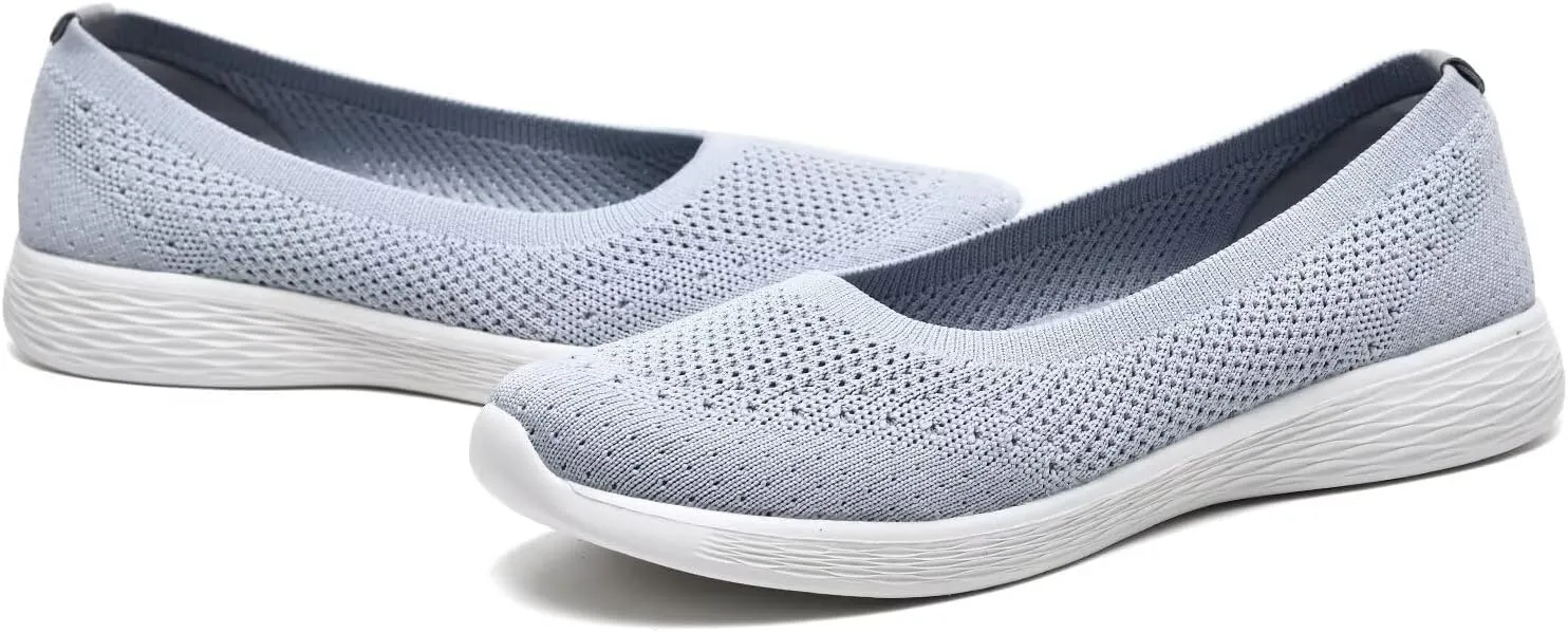 Puxowe Women's Shoes for Women Round Toe Slip on Women's Walking Flat Shoes Memory Foam Shoes Mesh Casual Nurse Sneakers Dress Shoes