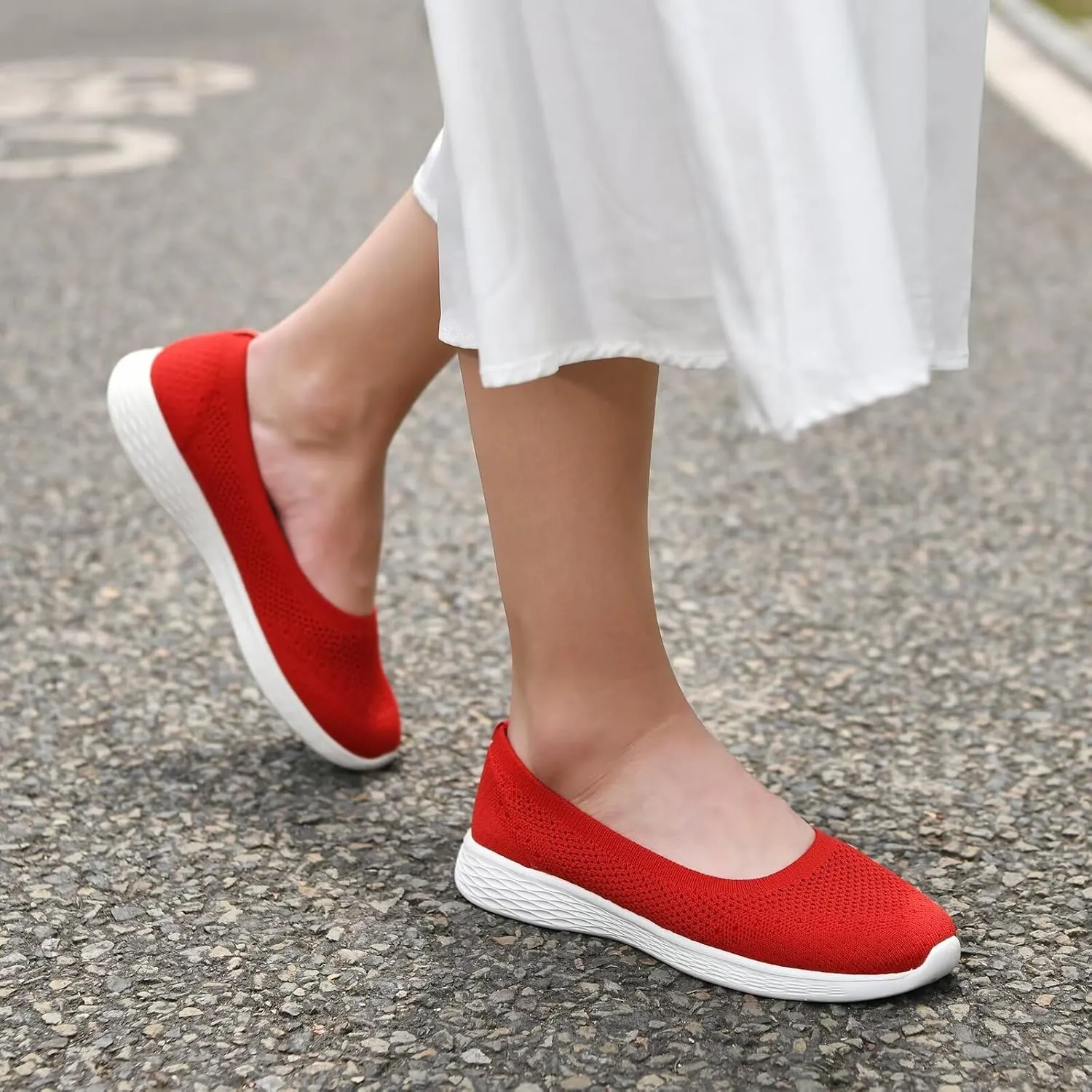 Puxowe Women's Shoes for Women Round Toe Slip on Women's Walking Flat Shoes Memory Foam Shoes Mesh Casual Nurse Sneakers Dress Shoes