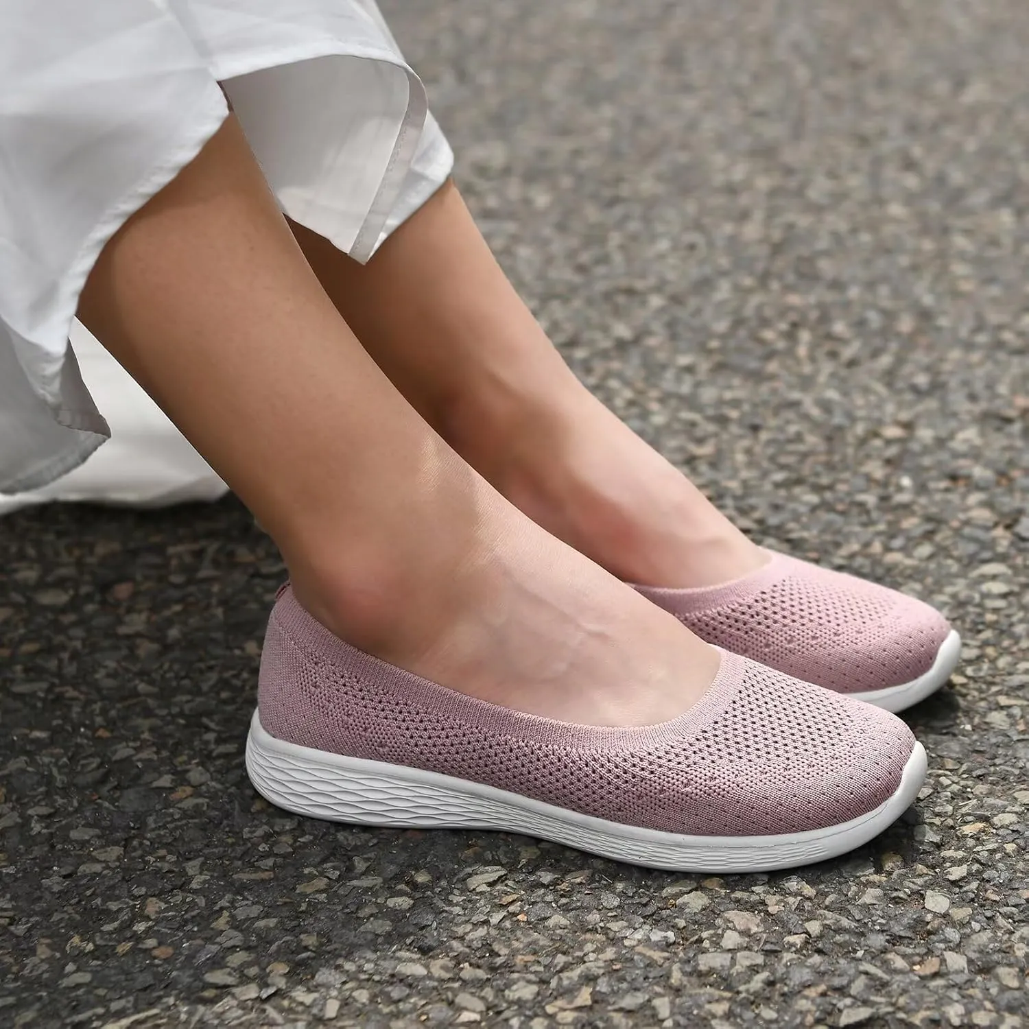 Puxowe Women's Shoes for Women Round Toe Slip on Women's Walking Flat Shoes Memory Foam Shoes Mesh Casual Nurse Sneakers Dress Shoes