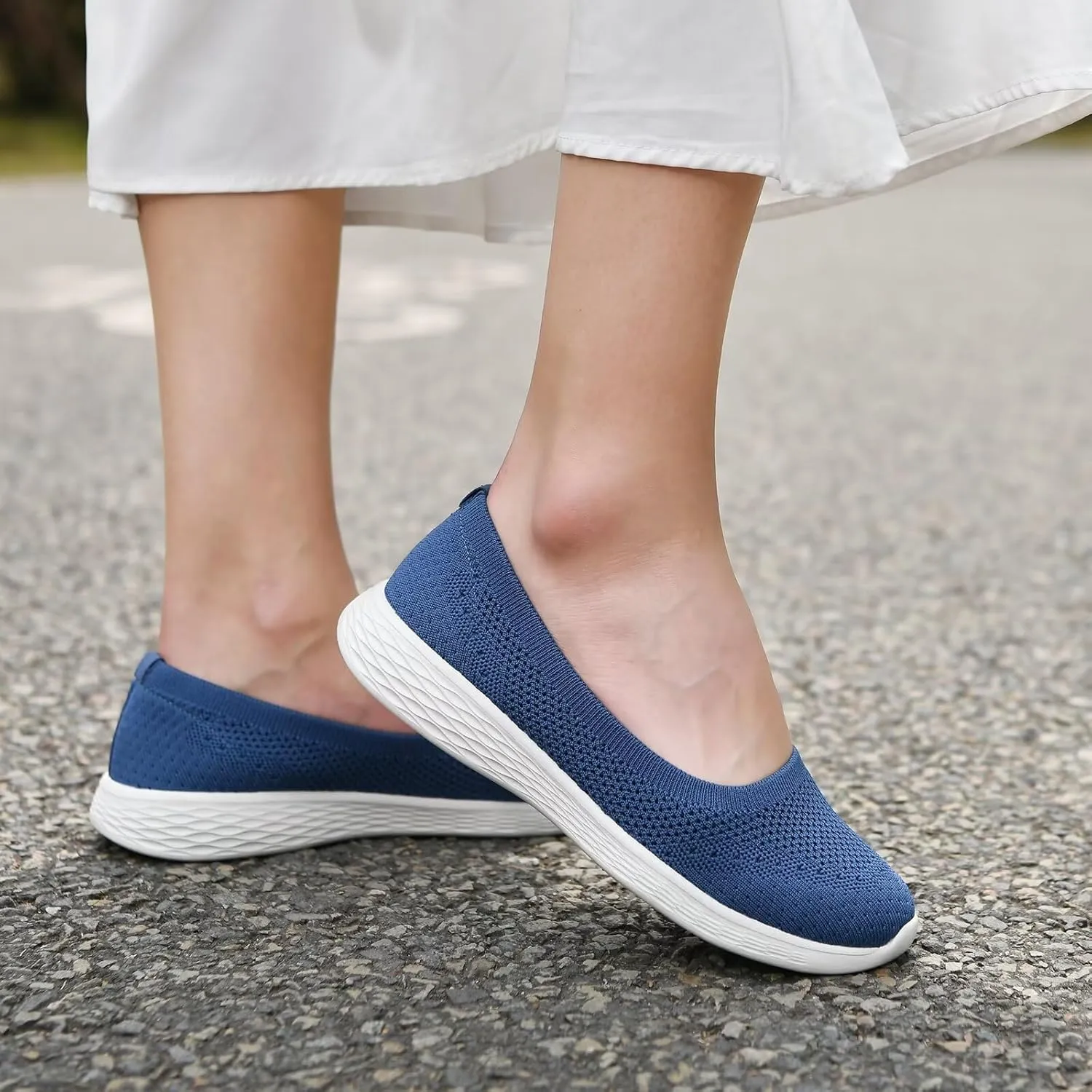 Puxowe Women's Shoes for Women Round Toe Slip on Women's Walking Flat Shoes Memory Foam Shoes Mesh Casual Nurse Sneakers Dress Shoes