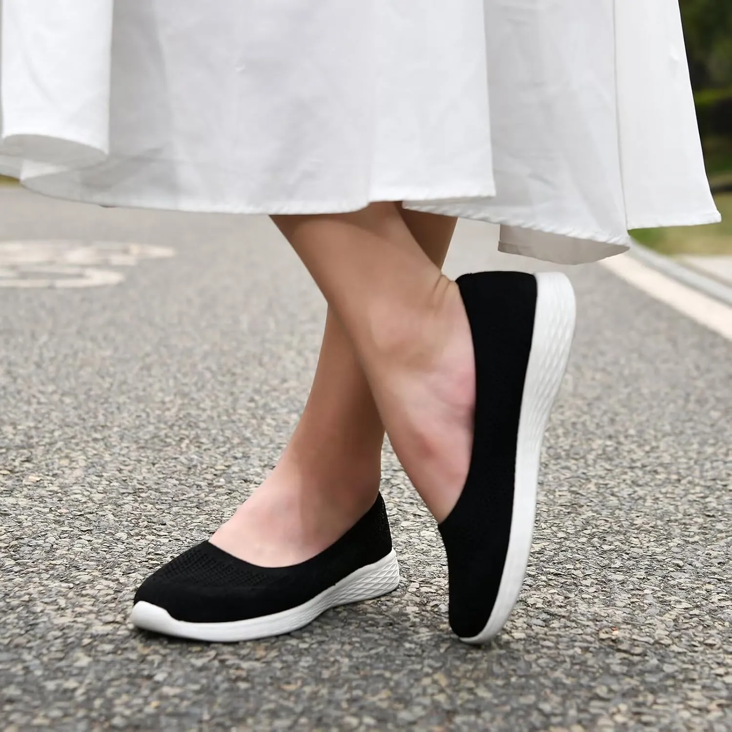 Puxowe Women's Shoes for Women Round Toe Slip on Women's Walking Flat Shoes Memory Foam Shoes Mesh Casual Nurse Sneakers Dress Shoes