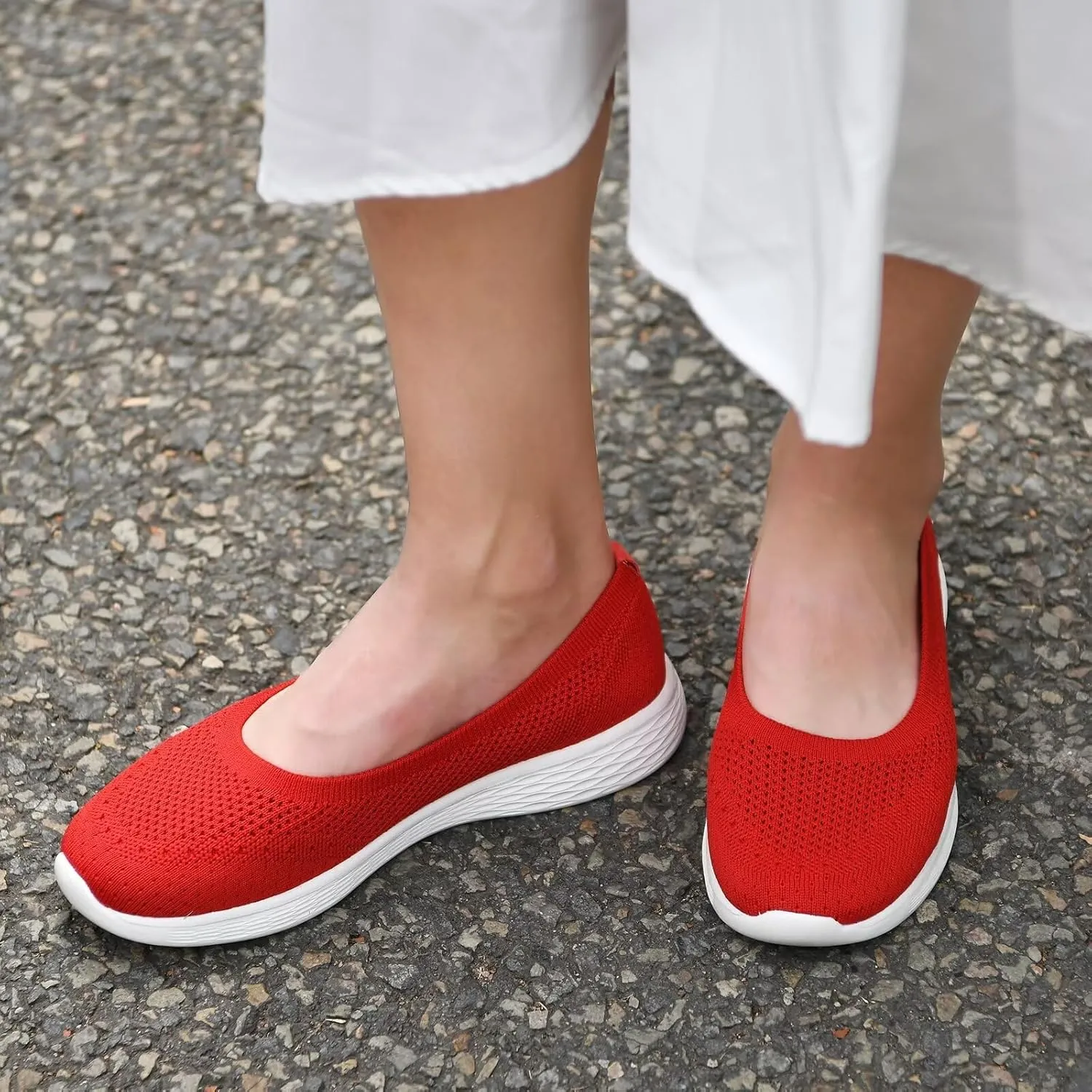 Puxowe Women's Shoes for Women Round Toe Slip on Women's Walking Flat Shoes Memory Foam Shoes Mesh Casual Nurse Sneakers Dress Shoes