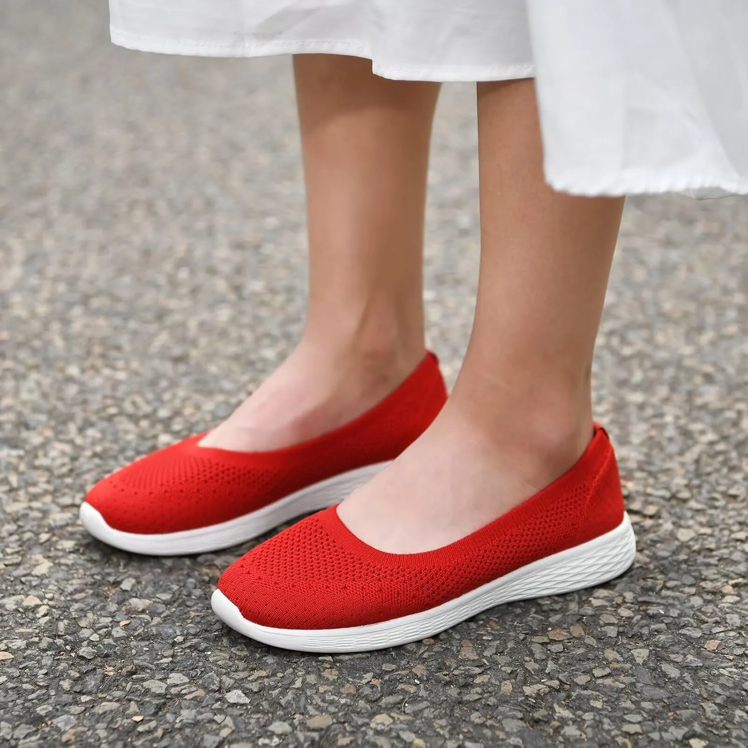 Puxowe Women's Shoes for Women Round Toe Slip on Women's Walking Flat Shoes Memory Foam Shoes Mesh Casual Nurse Sneakers Dress Shoes